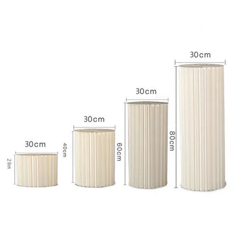 4 Hard Carboard Display Stand | Round Plinth Cylinder Pedestal | Wedding Flower