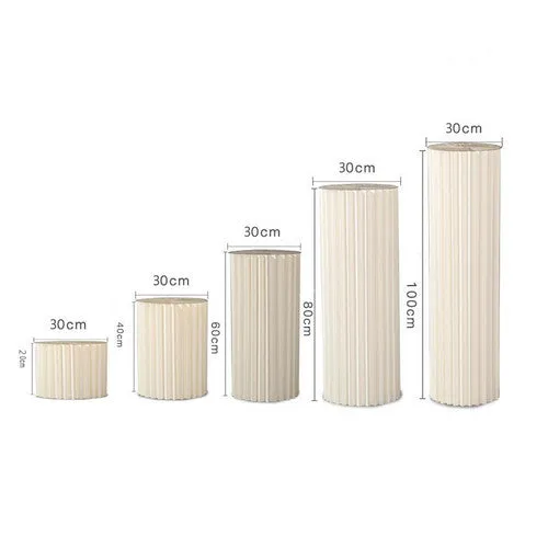 5 Hard Cardboard Display Stand | Round Plinth Cylinder Pedestal | Wedding Flower Display