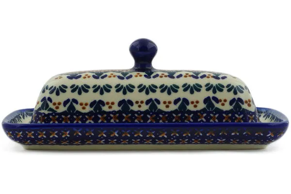 8" Butter Dish - Blue Cress