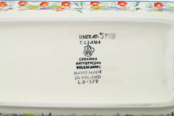 9" Butter Dish - Anemone Flower Garden
