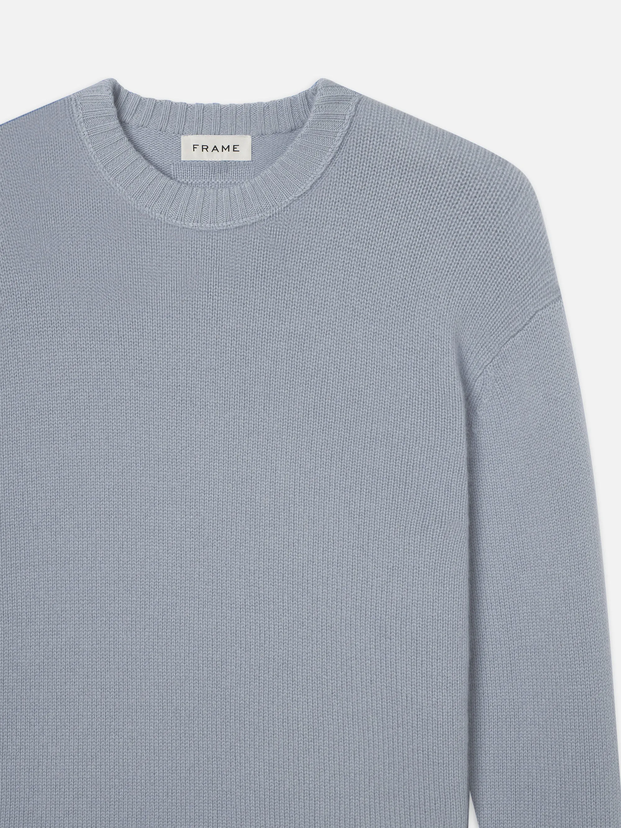 Cashmere Crewneck Sweater -- Smoky Blue