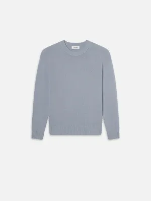 Cashmere Crewneck Sweater -- Smoky Blue