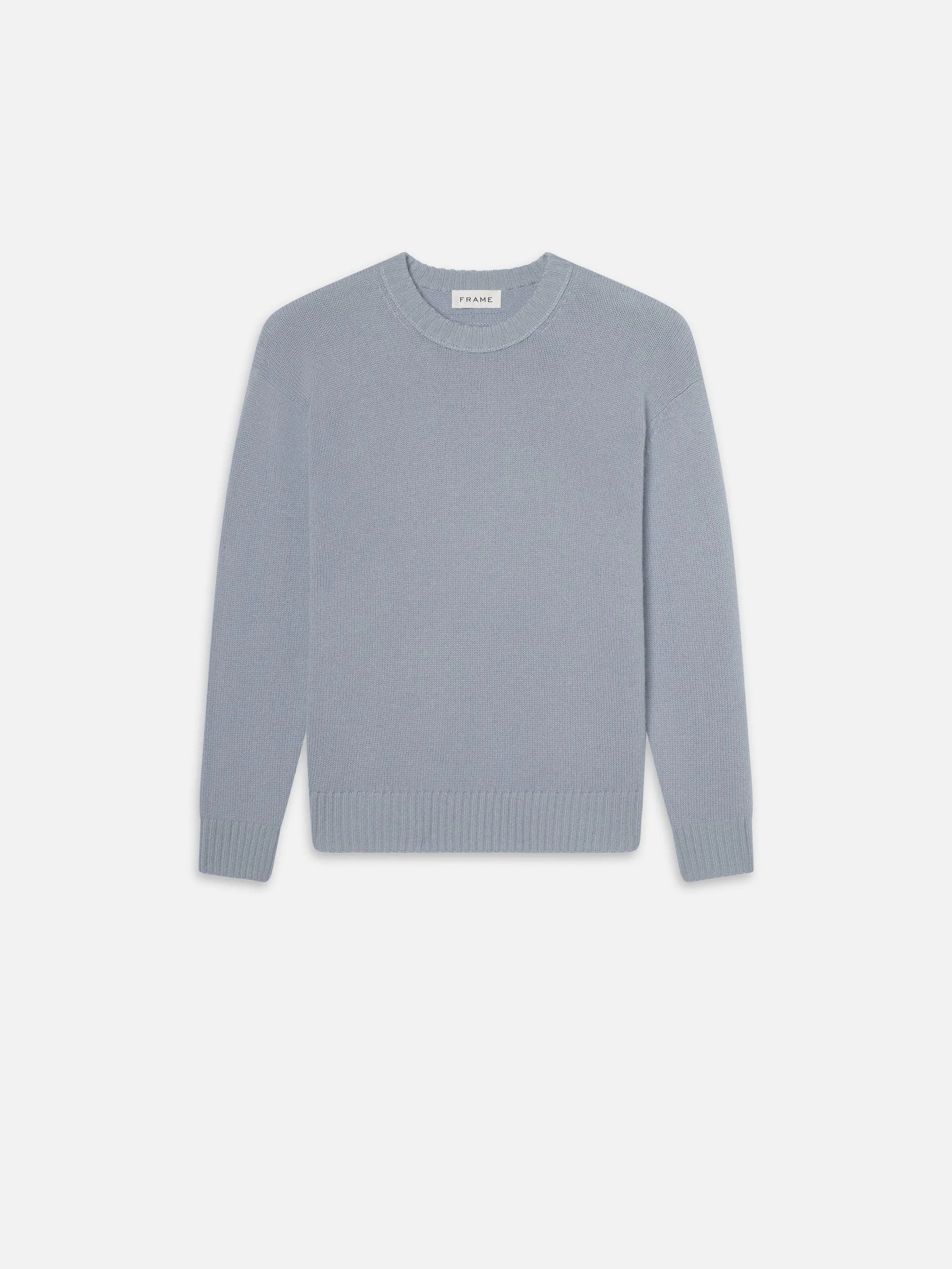 Cashmere Crewneck Sweater -- Smoky Blue