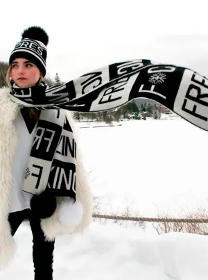 F*cking Freezing Knitted Scarf [Black/White-SCIM25]