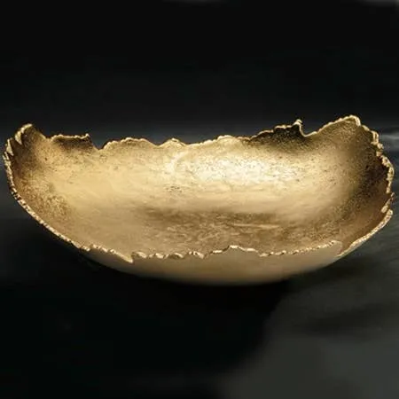 Golden Torn Texture 3-Point Bowl