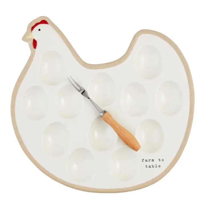 Hen Deviled Egg Platter
