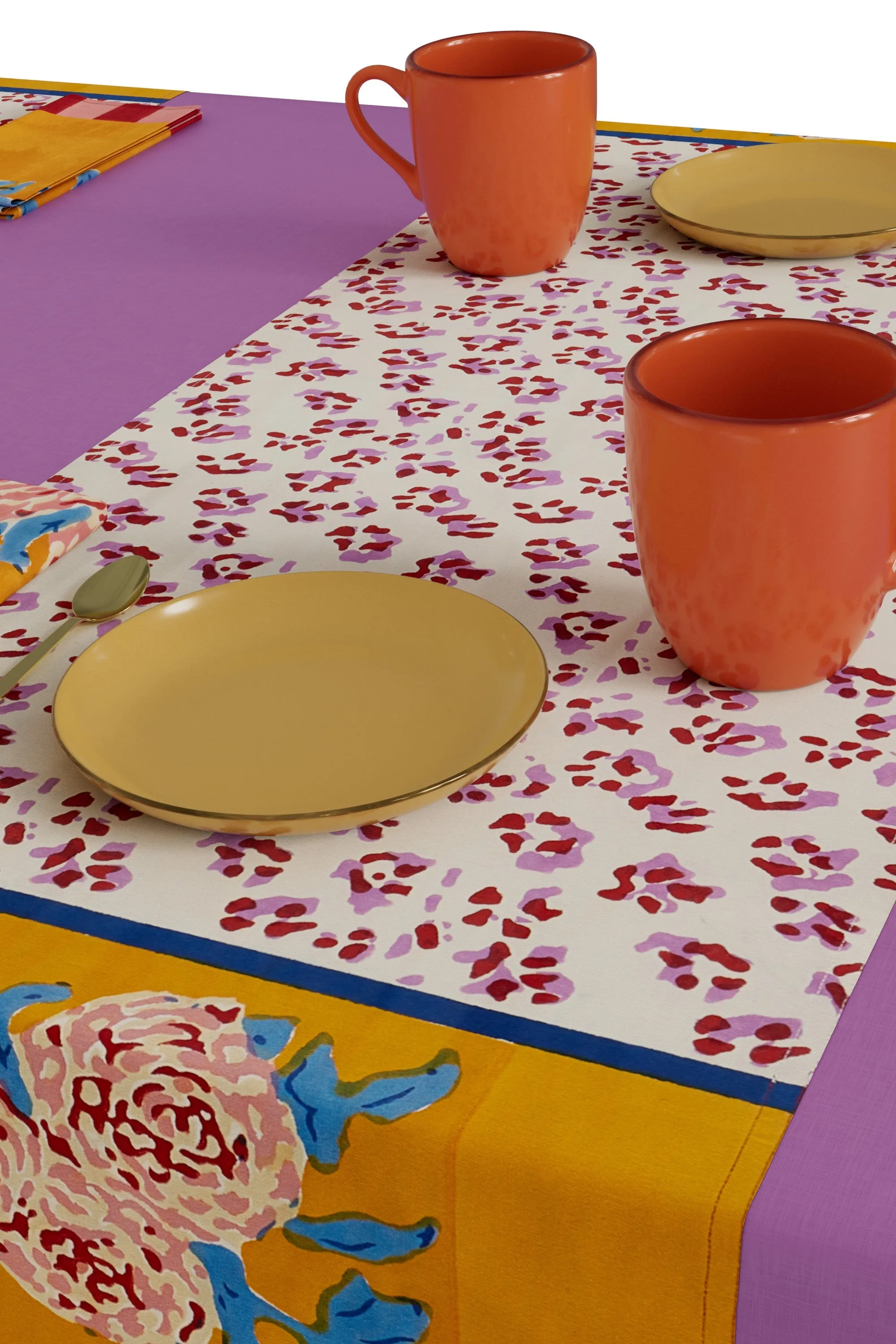 Table Runner in Gold Leopard Stripes