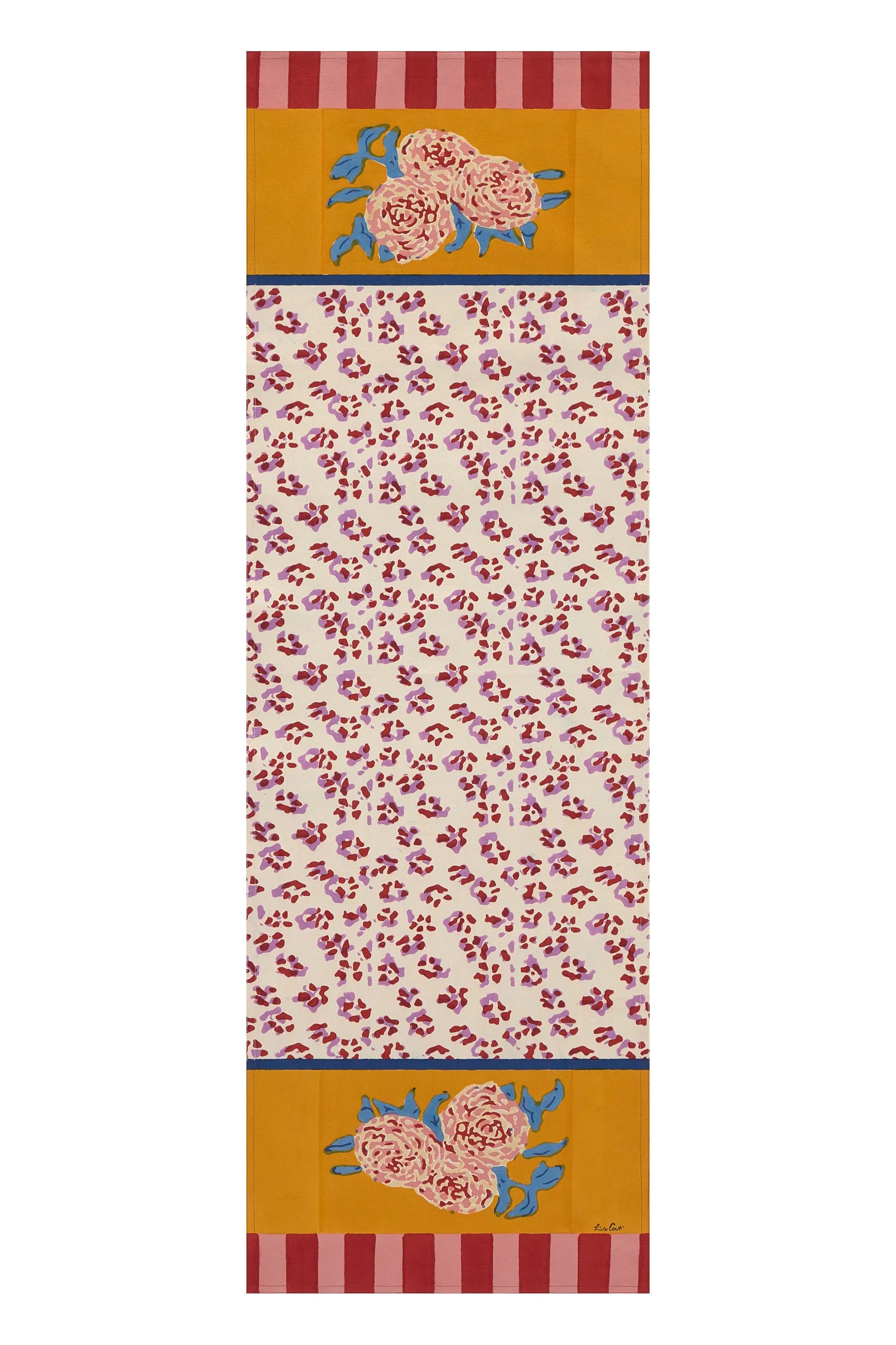 Table Runner in Gold Leopard Stripes