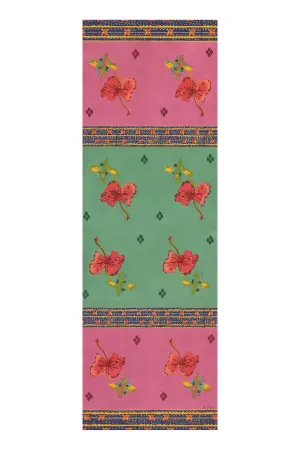 Table Runner in Green and Pink Ibisco