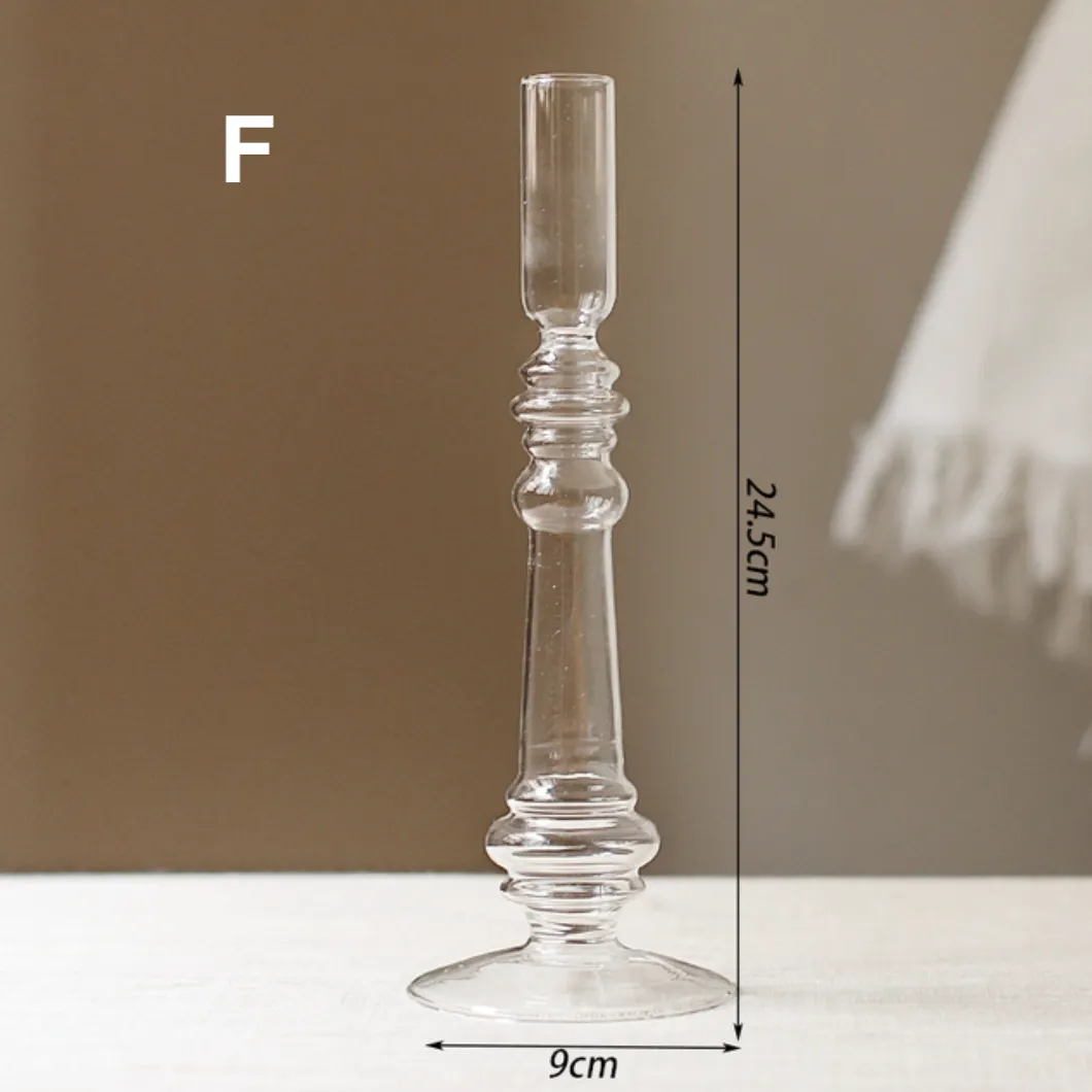 Vintage Style Glass Candlestick Holder: C